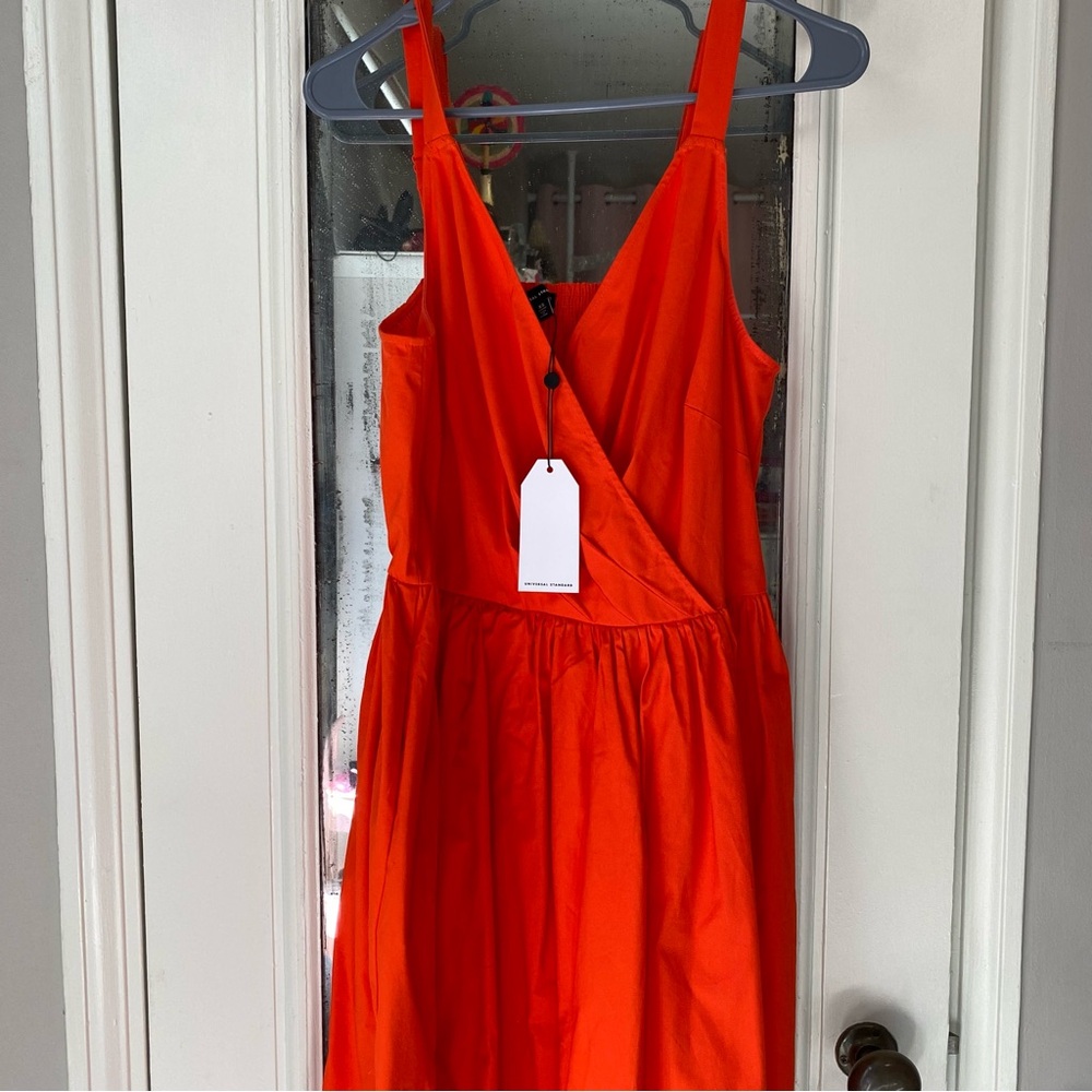 NWT Universal Standard Bright Orange Strappy Dress (XS fits like L)